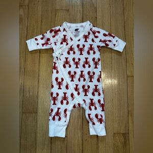 Monica + Andy Red Lobster Print Kids One Piece